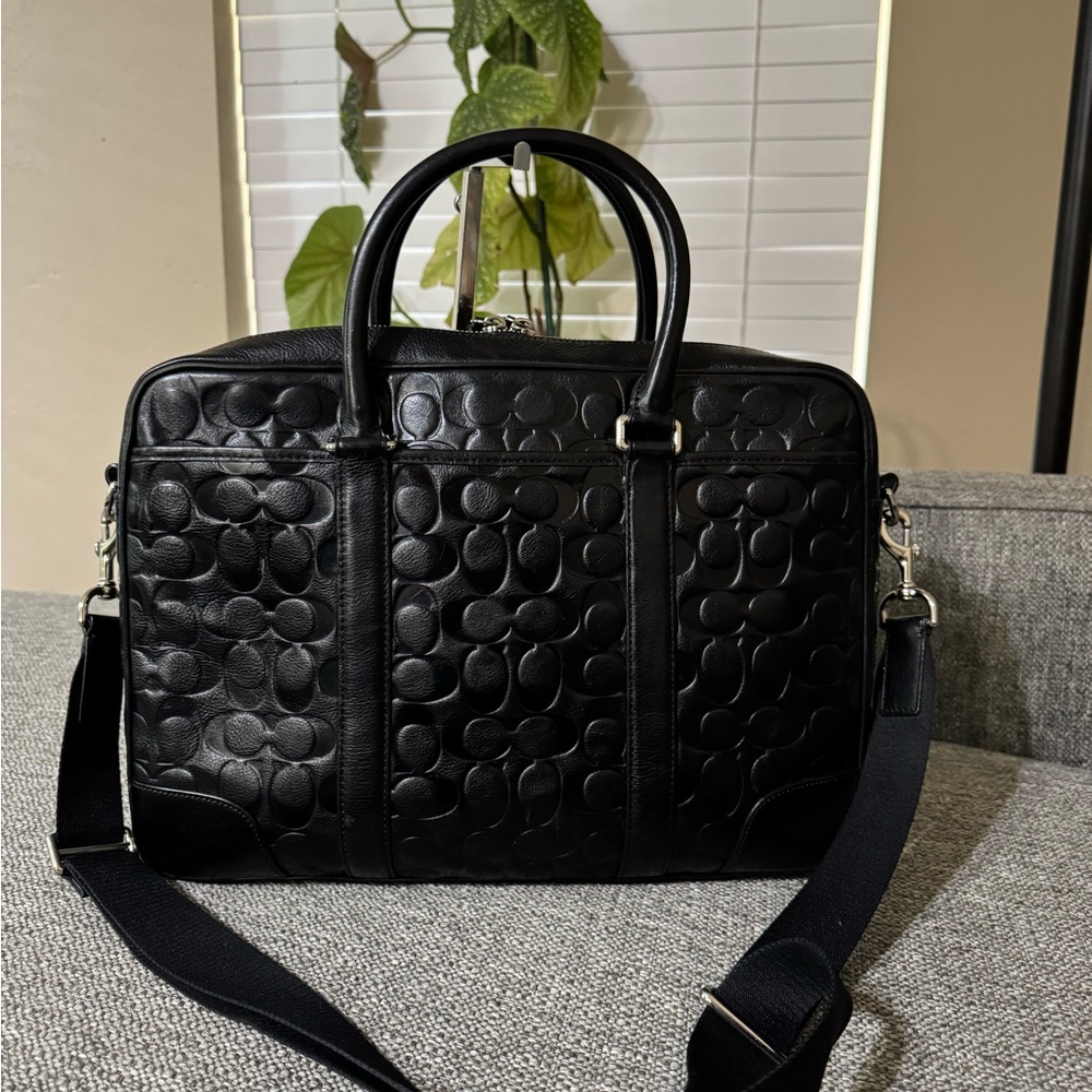 EUC Coach Metropolitan Brief In Signature Sport Calf Leather - Picture 2 of 8